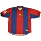  FC Barcelona Nike 1998 - 1999 Football Shirt Home Size L Red Blue Made in Portugal