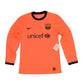 Authentic New FC Barcelona Nike Home Player's Issue / Edition Football Shirt 2009-2010 BNWT Deadstock Size L Unicef Short Sleeve Bright Mango Neon Sunset