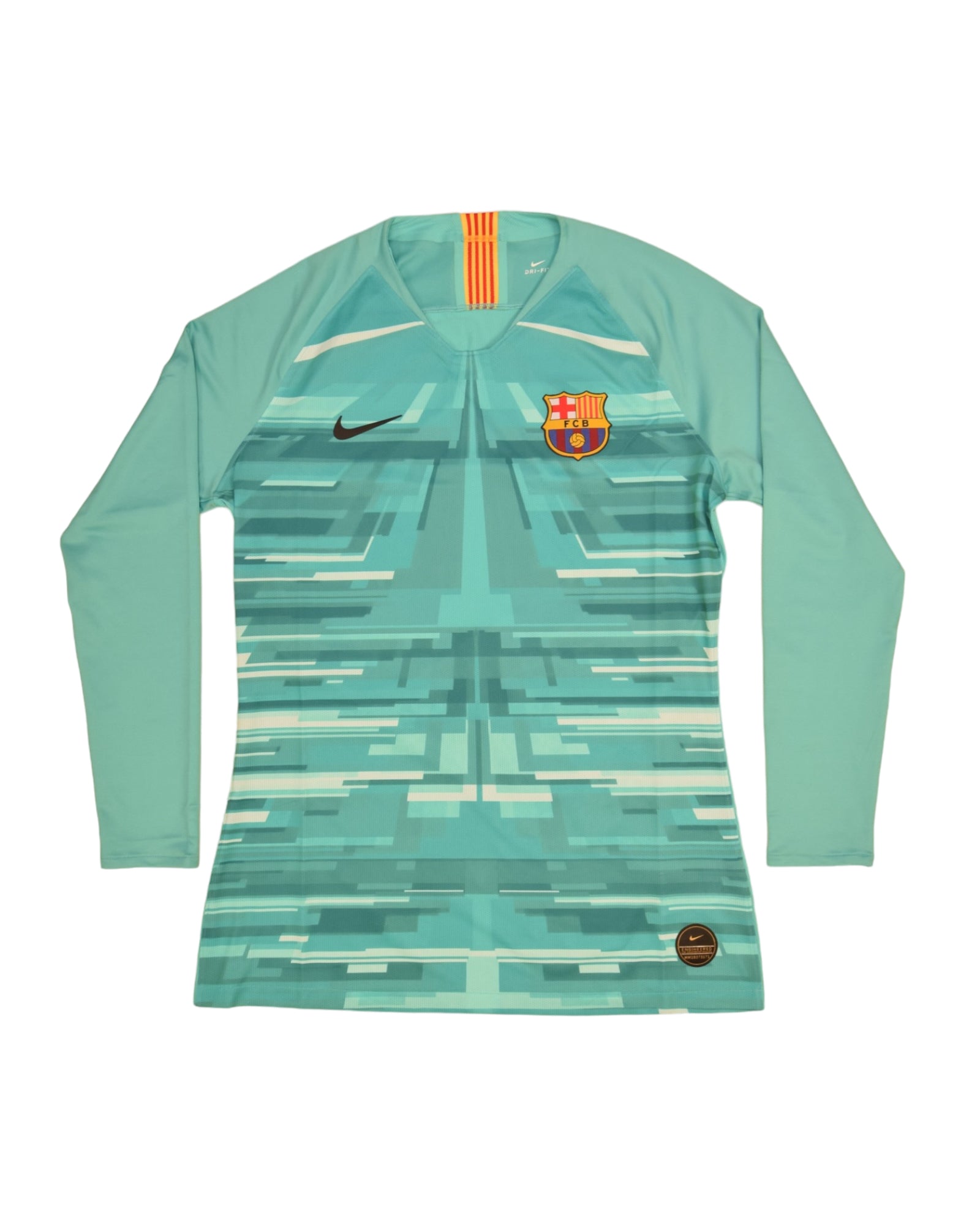 Authentic New Nike Barcelona 2019 - 2020 Goalkeeper GK. Player's Issue / Edition Home Football Shirt Green Size L