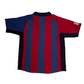 FC Barcelona Nike 2001-2002 Home Football Shirt Red Blue Dri Fit Size M-L