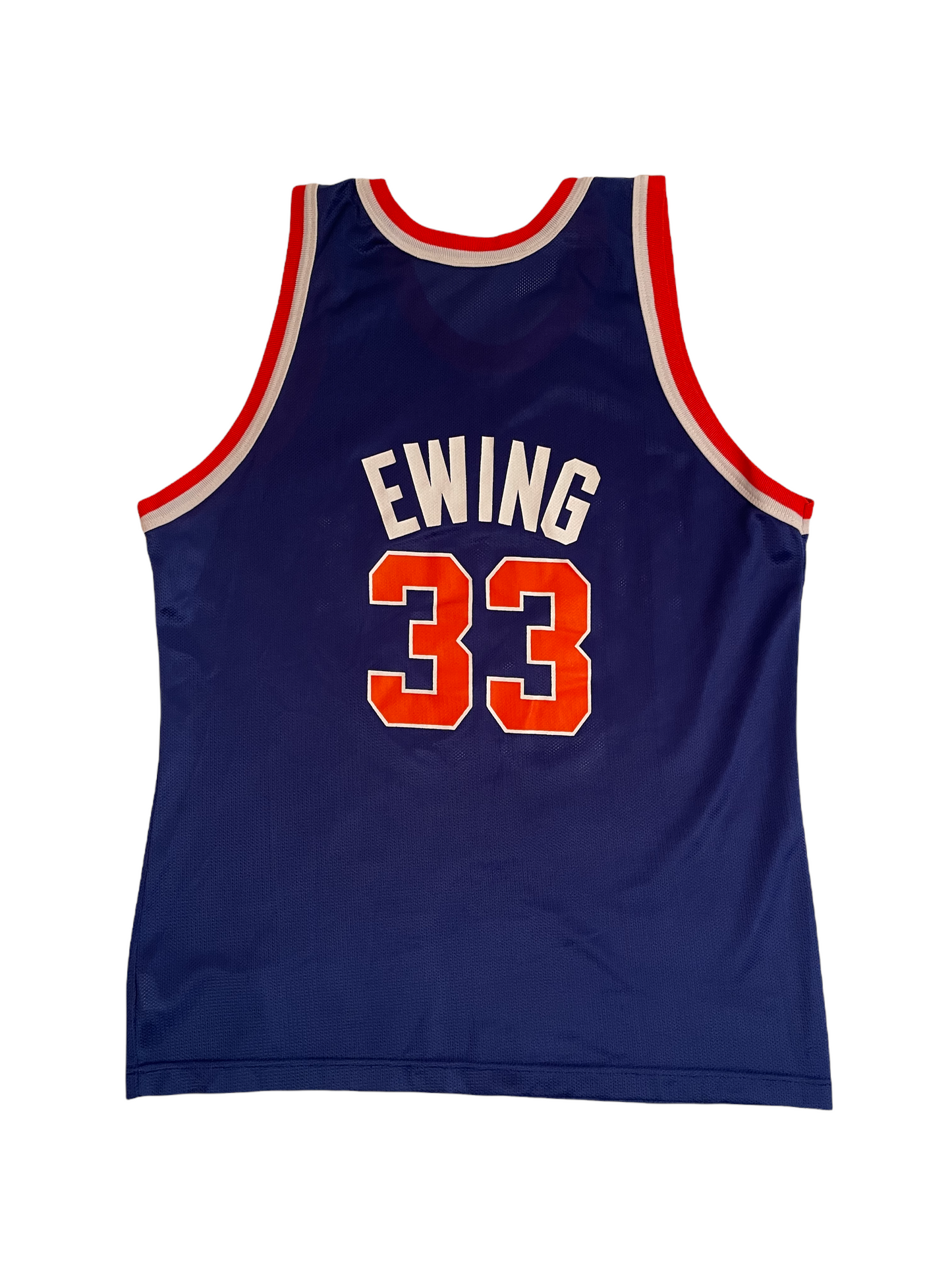 Vintage 90's Patrick Ewing New York Knicks Champion 33 Blue Size 44 Made in USA