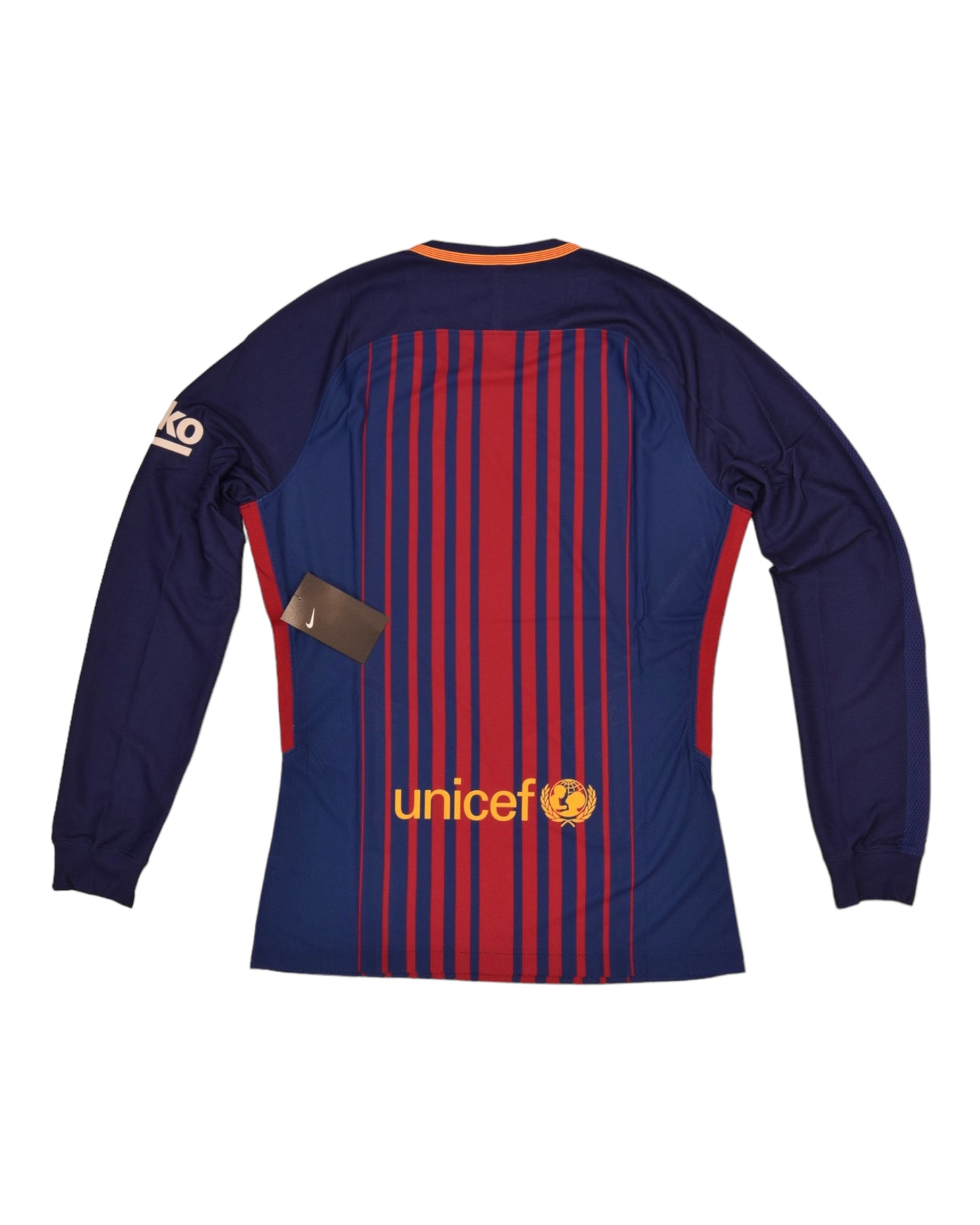 Authentic New FC Barcelona Nike Aeroswift 2016 - 2017 Player's Issue / Edition Away Football Deadstock BNWT Long Sleeve Shirt Size M Unicef Beko Long Sleeves