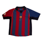 FC Barcelona Nike 2001-2002 Home Football Shirt Red Blue Dri Fit Size L-XL