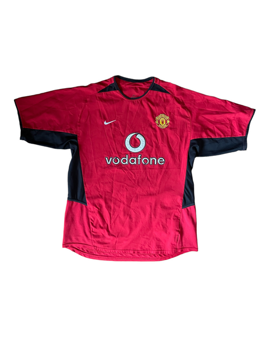 Manchester United Nike 2002 2003 2004 Home Football Shirt Red Vodafone Size L