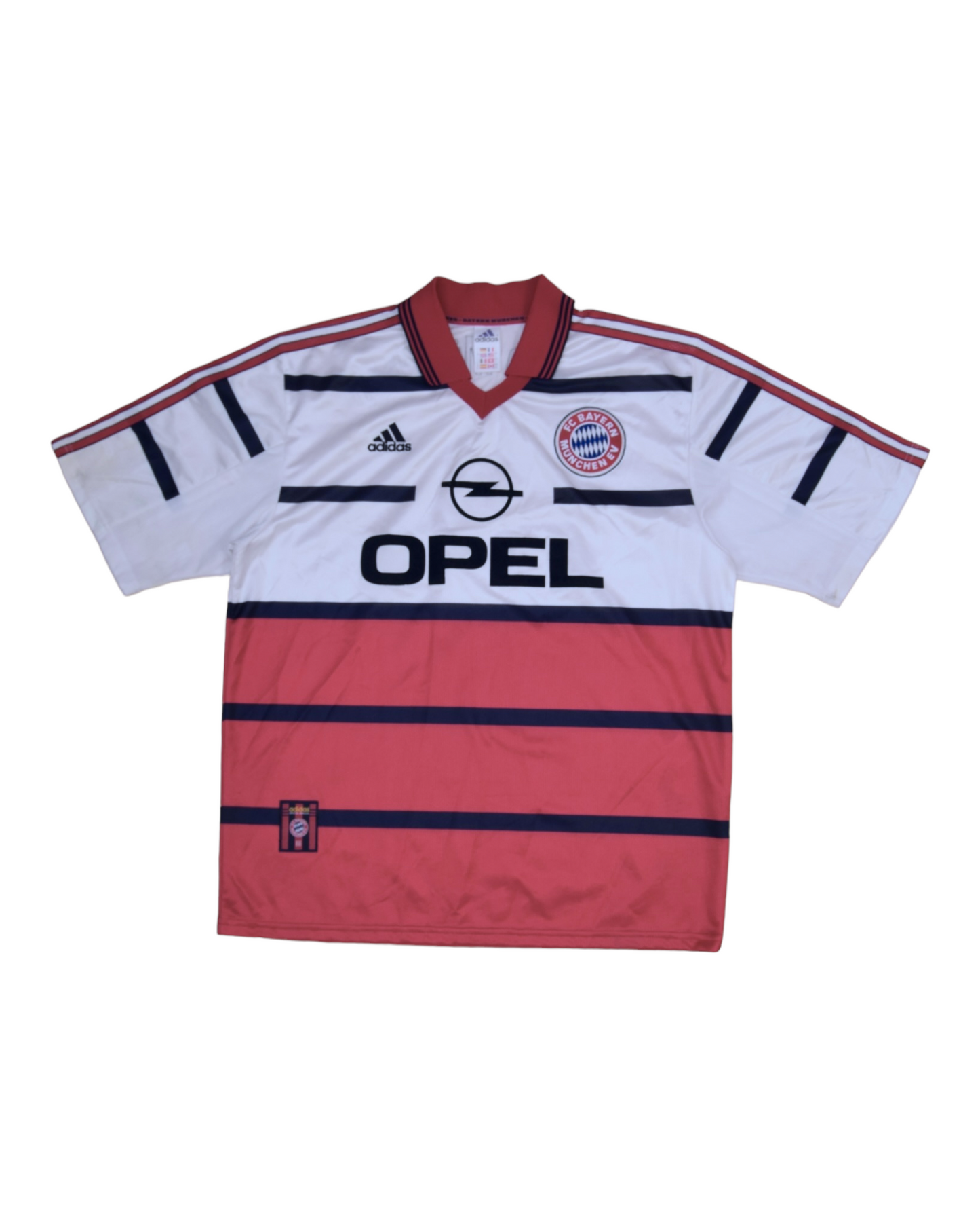Vintage Bayern München Munich Adidas 1998-1999 Football Shirt Size XXL Opel Red White