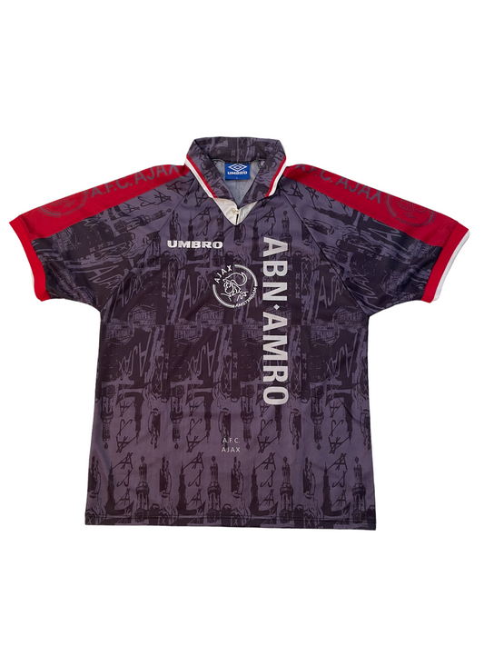 Vintage Ajax Amsterdam Umbro 1996-1997 Away Football Shirt Size L Made in England Abn Amro