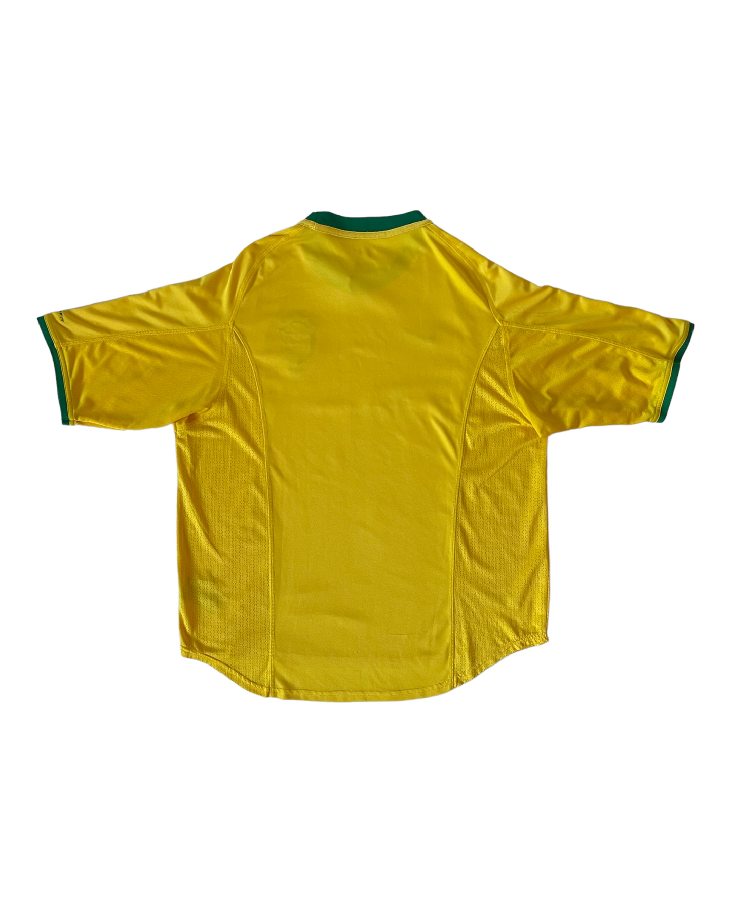 Brazil Brasil Nike 2000-2001 Home Football Shirt Yellow Green Made in Brasil DRI FIT