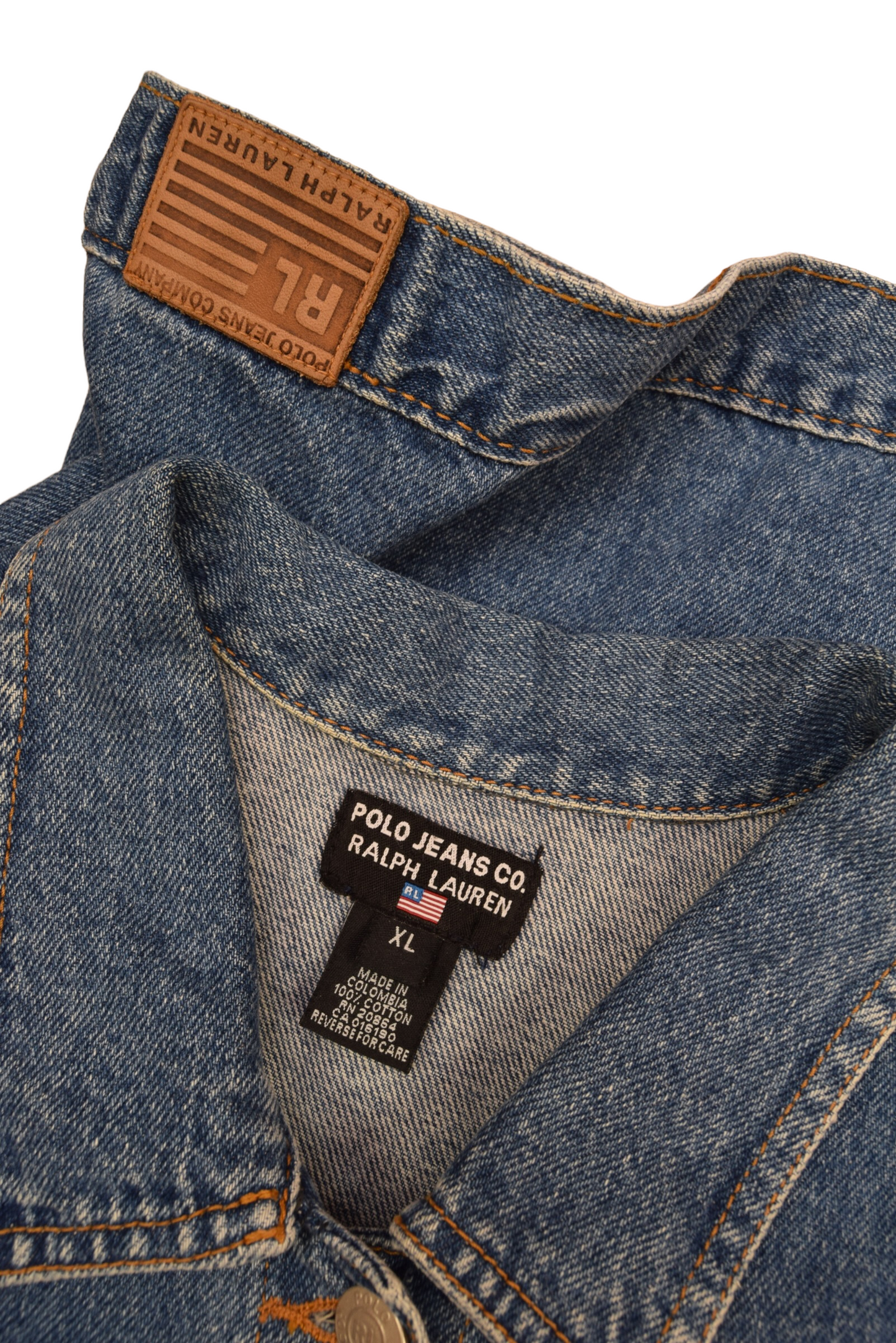 Vintage Ralph Lauren Polo Jeans CO. Denim Jeans Jacket / Shirt Size XL