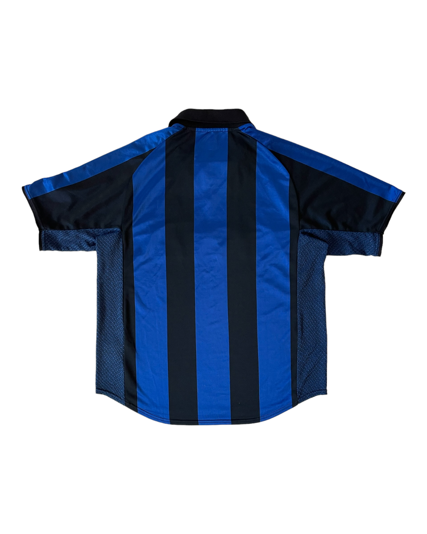 Internazionale Milano Nike 2001 - 2002 Home Football Shirt Size L Pirelli Made in UK Blue Black Dri Fit