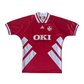 Vintage FCK Kaiserslaurten Adidas Equipment 1994-1995 Home Football Shirt Size S-M Red Oki Druker und Fax