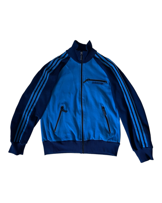 Vintage 70's Adidas Jacket Track Top Blue Made in Yugoslavia Size S-M