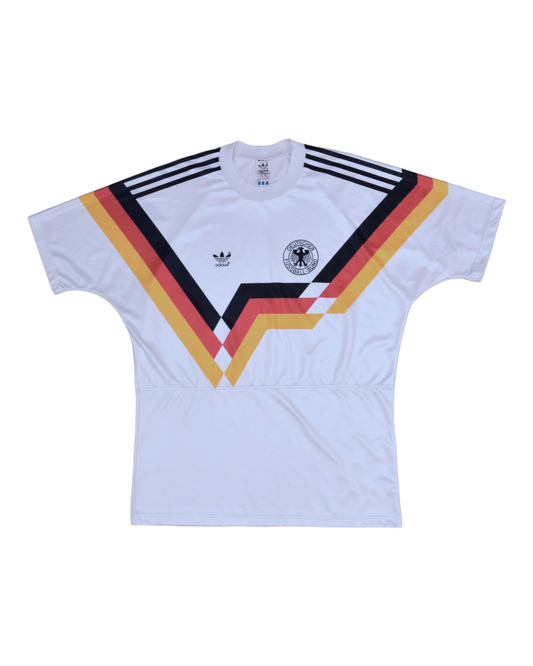 Vintage Germany Football Shirt Adidas World Cup Italia 90 1988 - 1991 Home Size M Made in West Germany