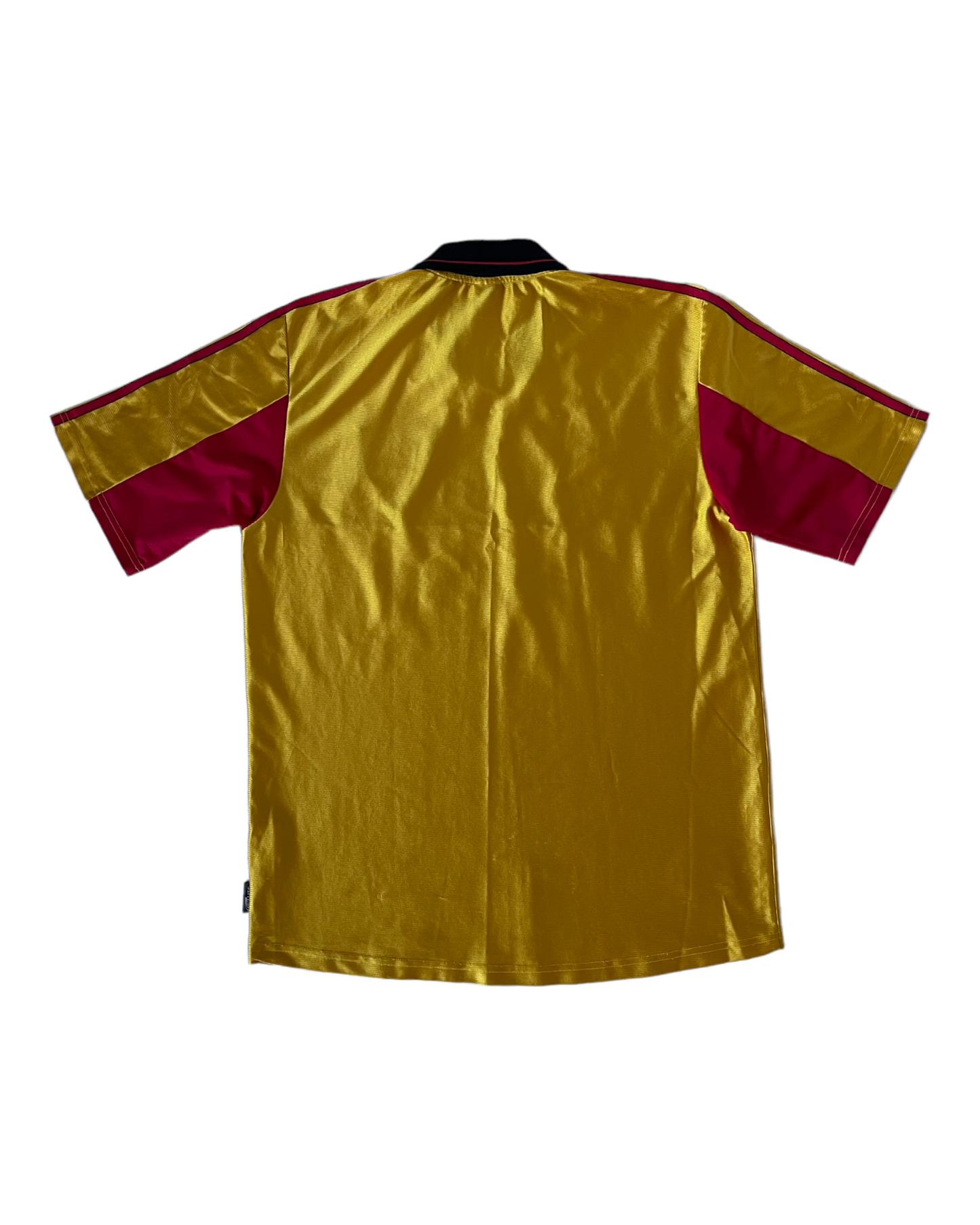 VFB Stuttgart Adidas 1999-2000 Away Third Football Shirt Shiny Golden Red Debitel Size L Climalite