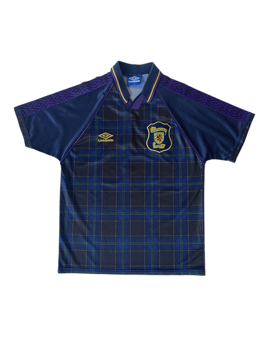 Vintage Scotland Umbro 1994-1995 Home Football Shirt Size M Blue