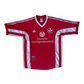 FCK Kaiserslautern Adidas 1998-1999 Home Football Shirt Red Size M Made in England