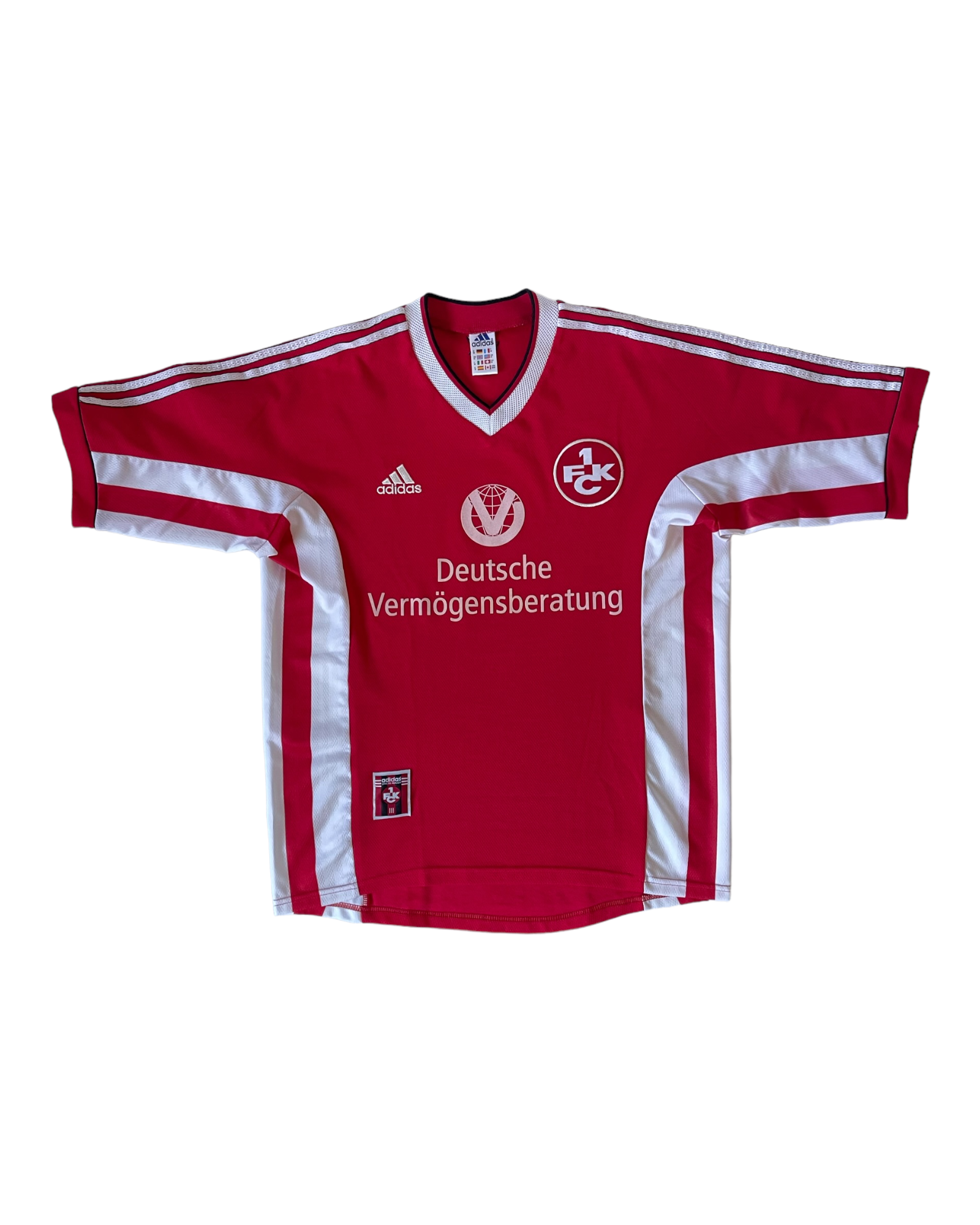 FCK Kaiserslautern Adidas 1998-1999 Home Football Shirt Red Size M Made in England