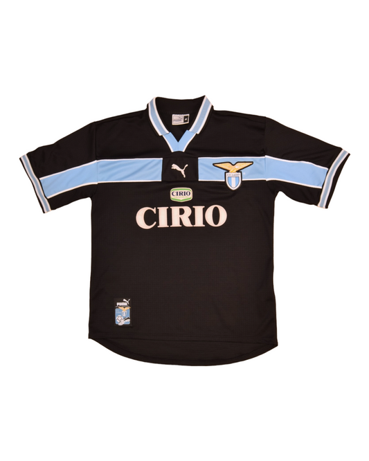 SS Lazio Roma 1998 1999 Puma Away Football Shirt Size M Cirio Black