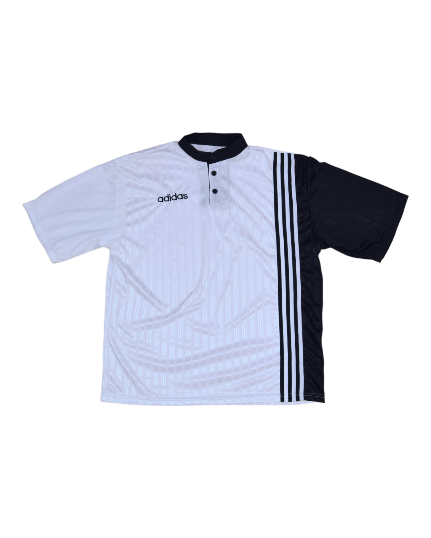 Vintage 90's Adidas Football Shirt Size XL Made in England White Black