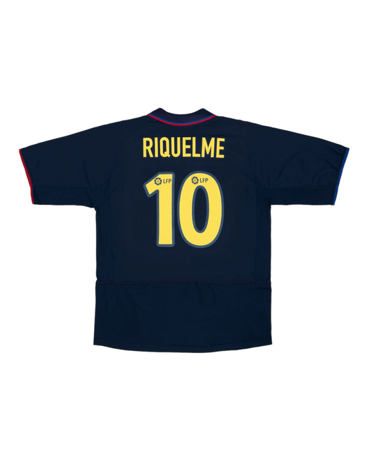 FC Barcelona Nike Juan Riquelme 2002-2003 Away Third Football Shirt #10 Blue Size