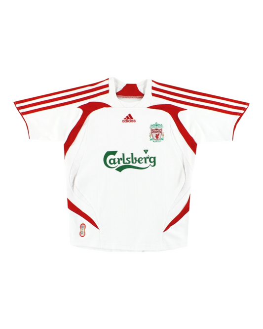 Liverpool FC Adidas 2007 - 2008 Away Football Shirt Size M Carlsberg White Climacool