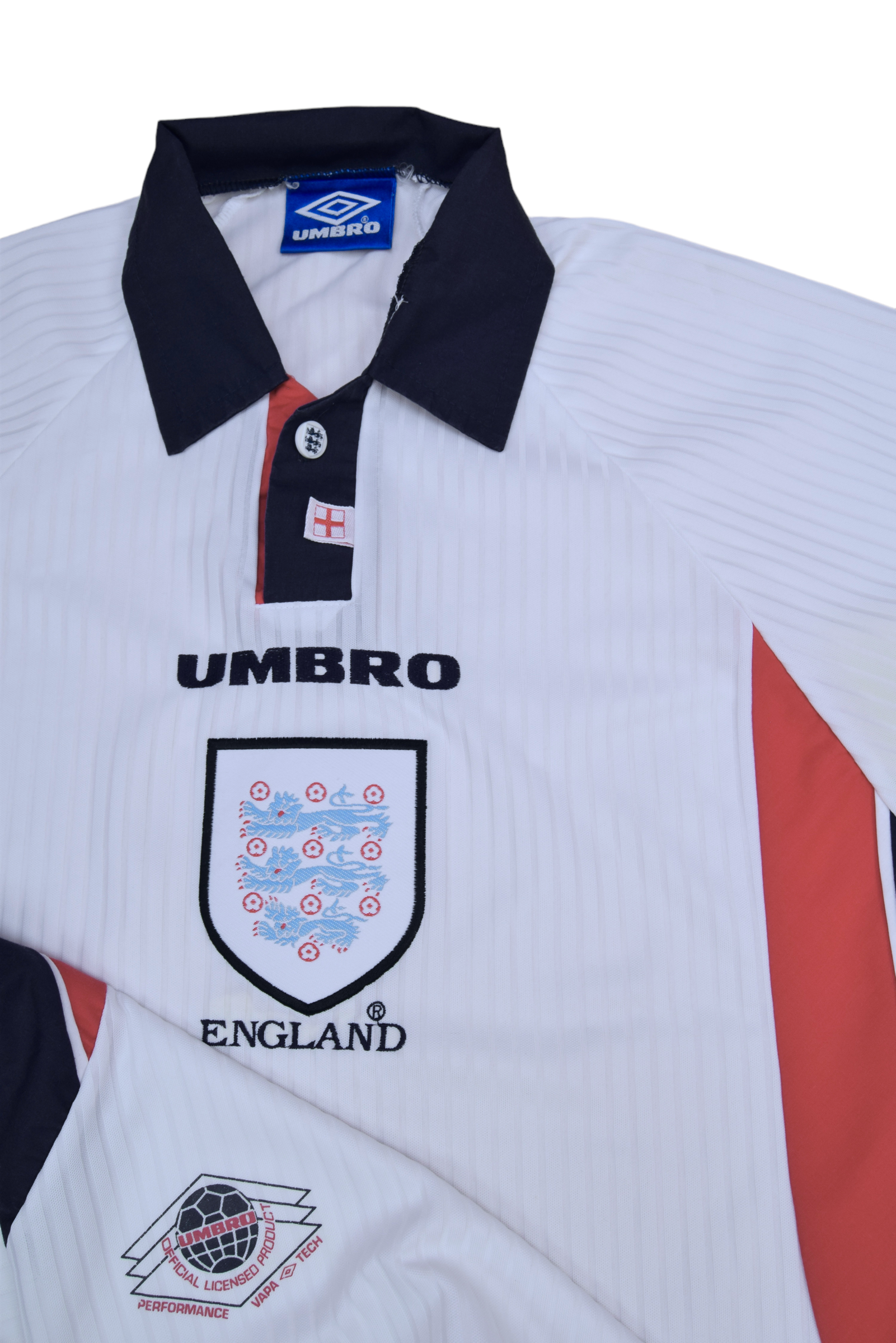 England Umbro 1997 1998 1999  Home Football Shirt White Size M World Cup '98