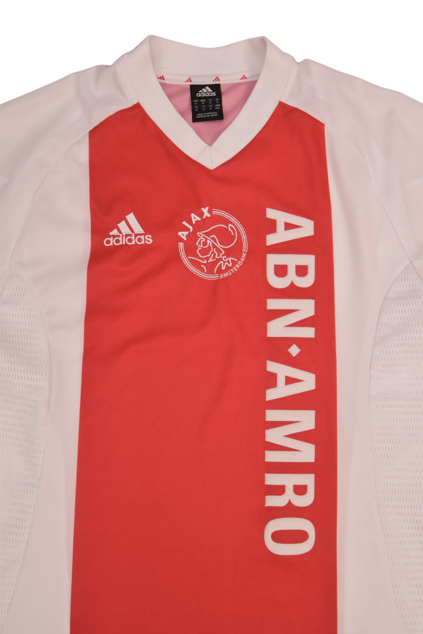 Ajax Amsterdam Adidas 2002 - 2003 - 2004 Home Football Shirt Abn Amro Size M Red White Climalite