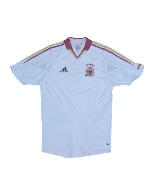 Spain Adidas 2004 - 2005 Away Football Shirt Size S White