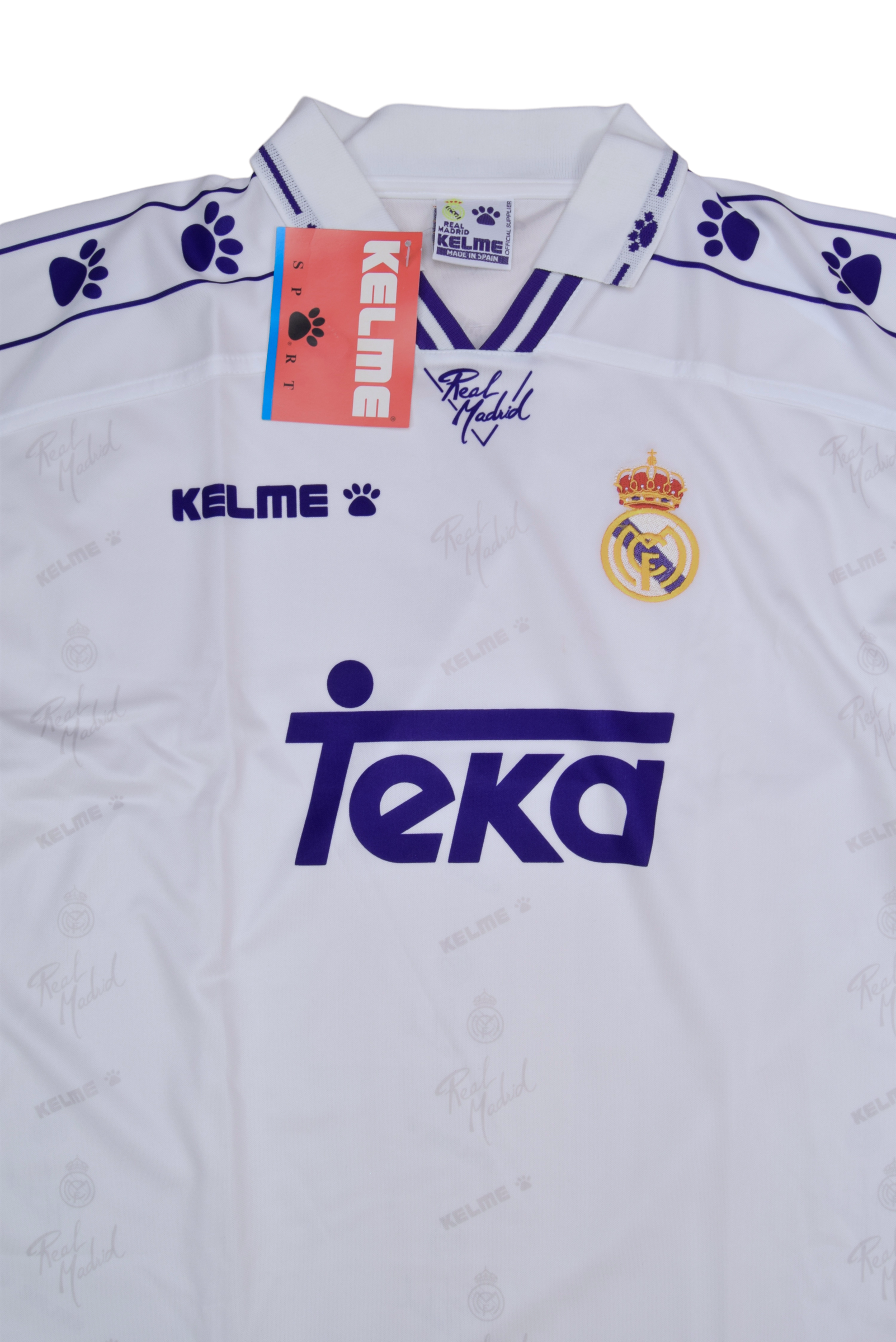 Vintage Real Madrid Kelme Home Football Shirt 1994 - 1995 Home White Teka BNWT NOS OG DS New Size L