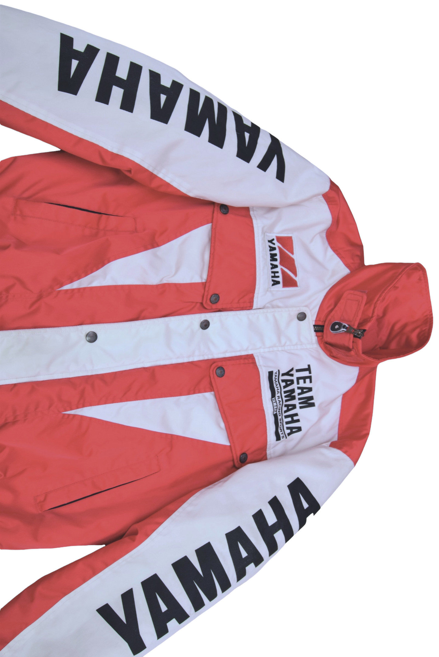 Vintage Yamaha Racing Sports Team Jacket Made in Japan Size M Red White