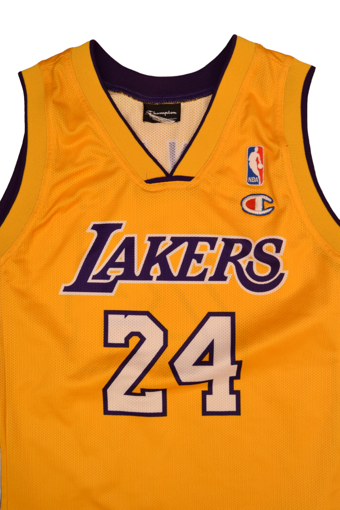 Kobe Bryant L.A. Lakers Champion #24 Home Basketball NBA Jersey Yellow Size Y-L