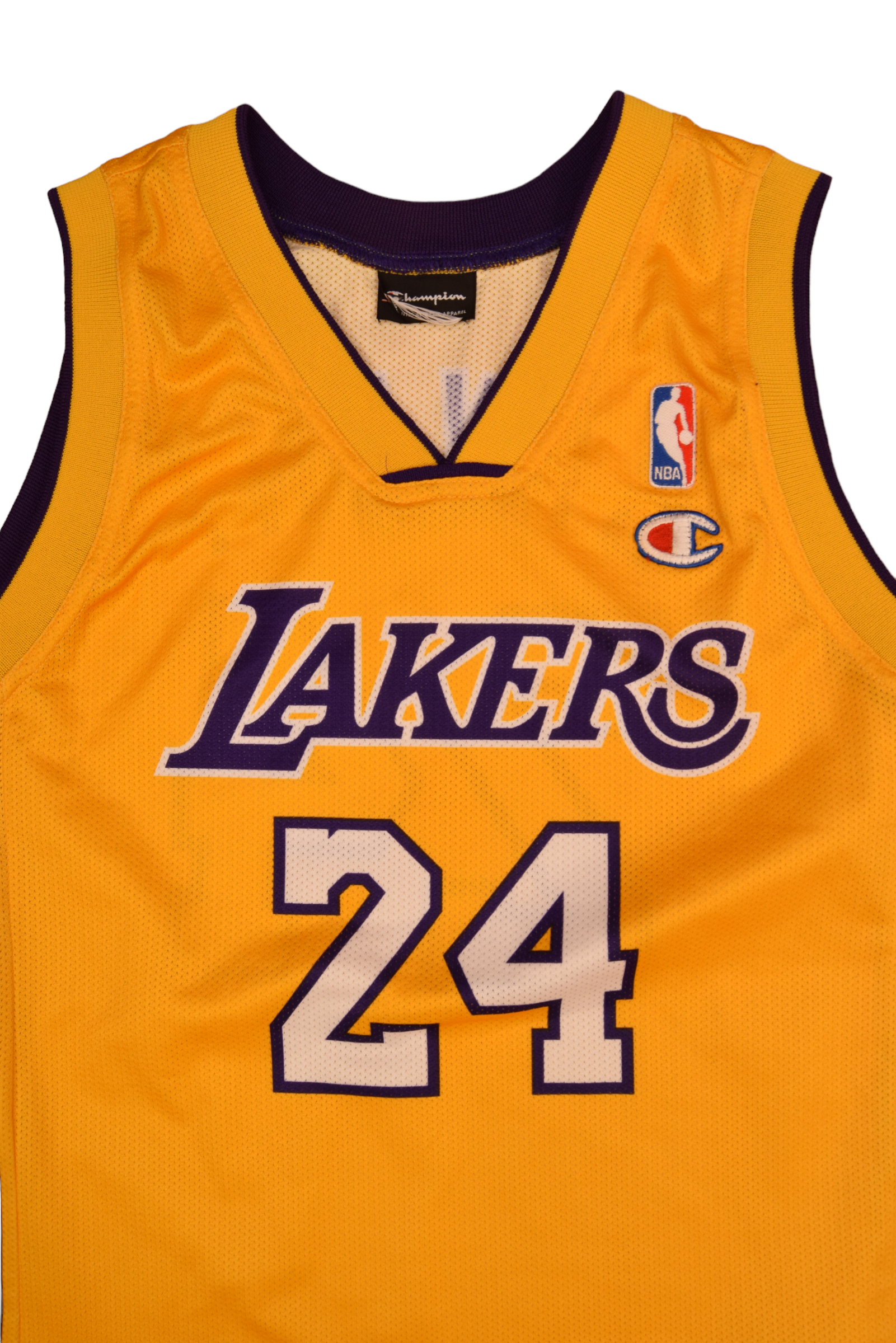 Kobe Bryant L.A. Lakers Champion #24 Home Basketball NBA Jersey Yellow Size Y-L