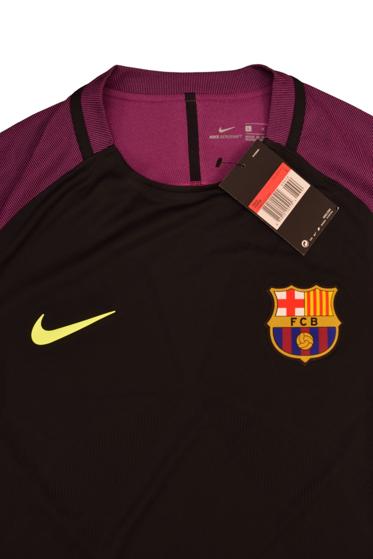 Authentic New Barcelona Nike Aeroswift Player's Issue / Edition Goalkeeper Home Football BNWT Deadstock Shirt Size L Black Purple Beko Unicef