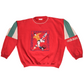 Vintage 80's - 90's Adidas Sweatshirt Crew Neck Italia Campionato Mondiale Di Calcio 27 Magio 10 Giugno 1934 Heavy Cotton Red Size M World Cup Italy