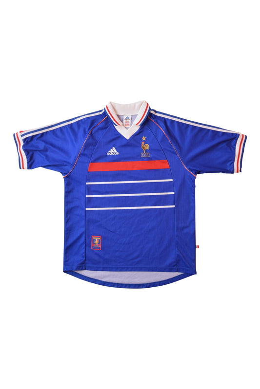 Vintage France Adidas Home Football Shirt 1998 World Cup Size L