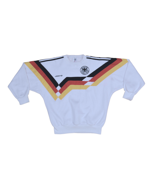 Vintage Germany Adidas 1989-1991 Football Sweatshirt Size S-M White Black Red Yellow