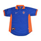 Vintage Holland Nike Premier  1996 1997 1998 Away Football Shirt Blue Made in UK