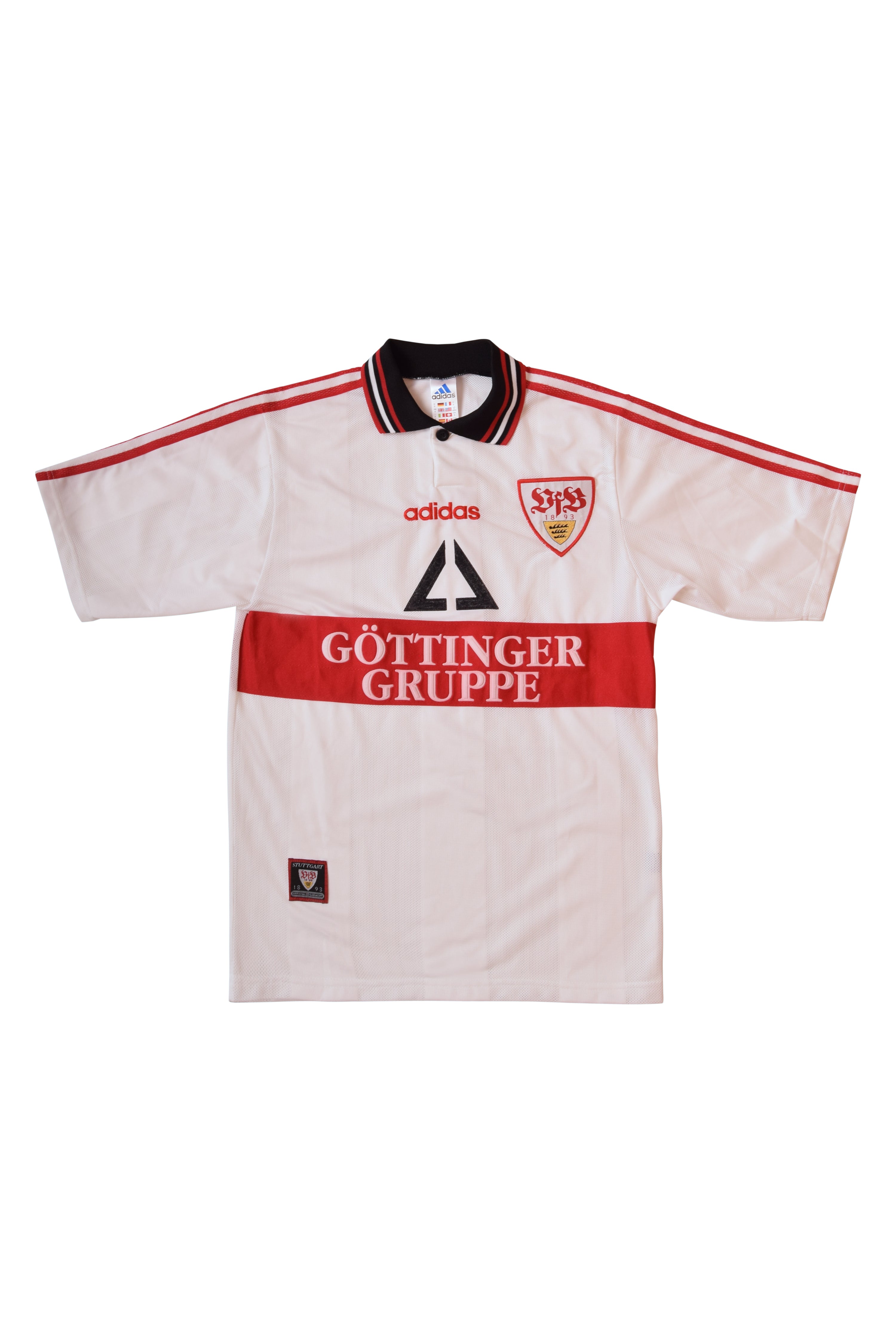 Vintage VFB Stuttgart Adidas Football Home Shirt 1996-1997 White