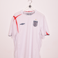 England Umbro 2005-2007 Home Football Shirt Size XL White