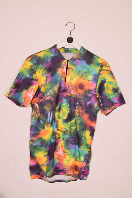 Vintage 90's Cycling Jersey Psychedelic Pattern