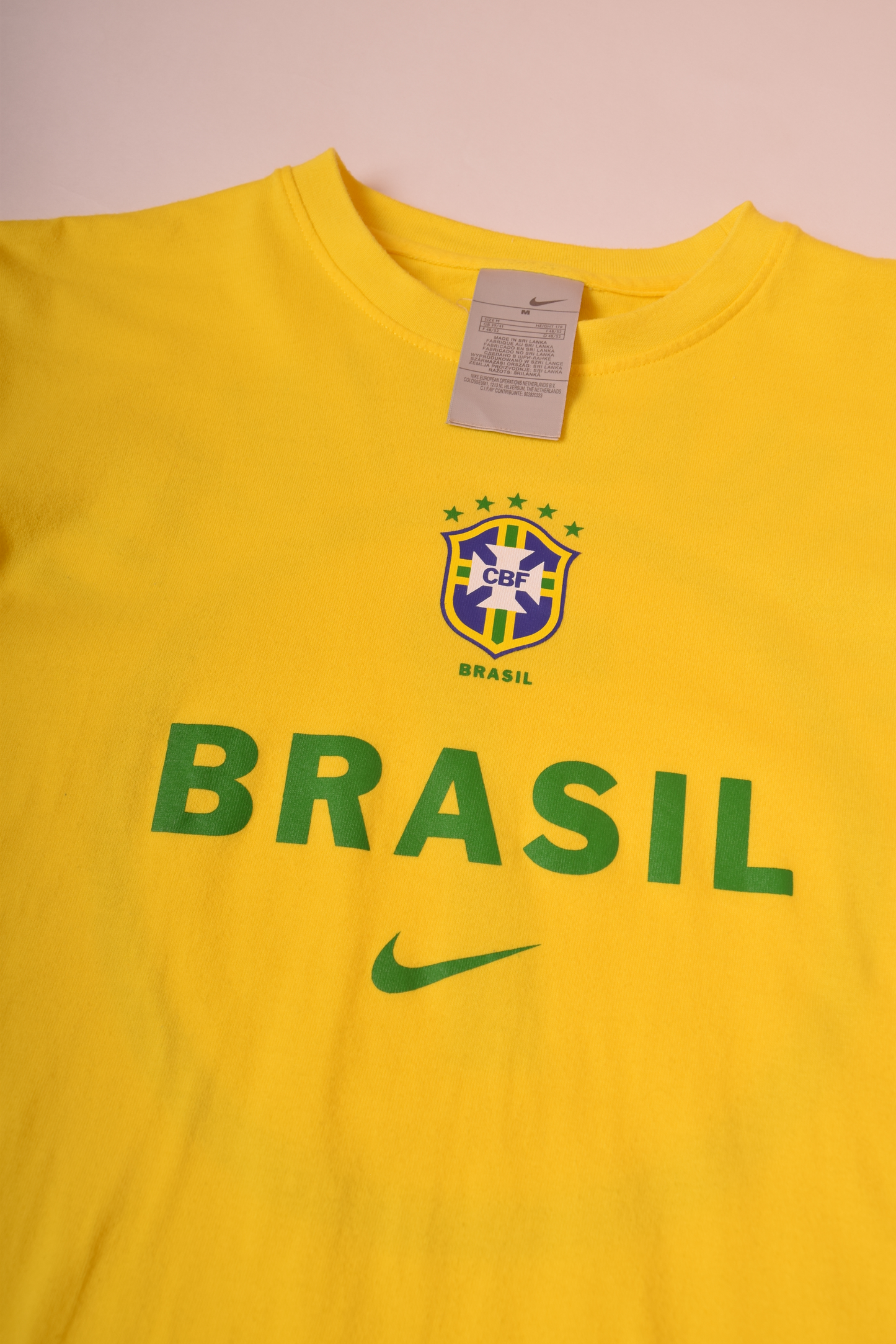 Ronaldinho Brazil CBF Nike 2004-2006 T-Shirt Size M Yellow