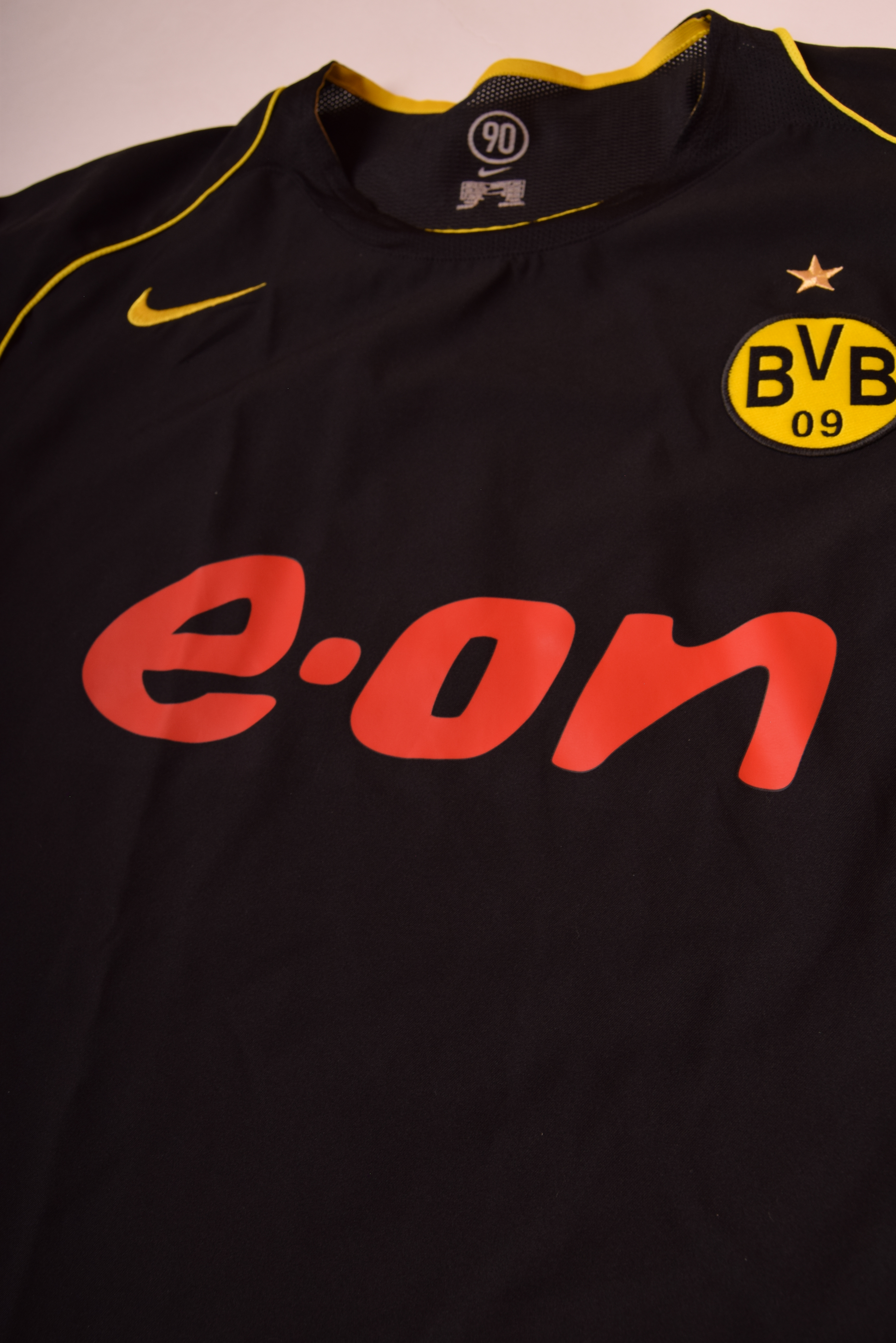 BVB Borussia Dortmund Nike Away Football Shirt '04-'05 Black Size XL E-ON