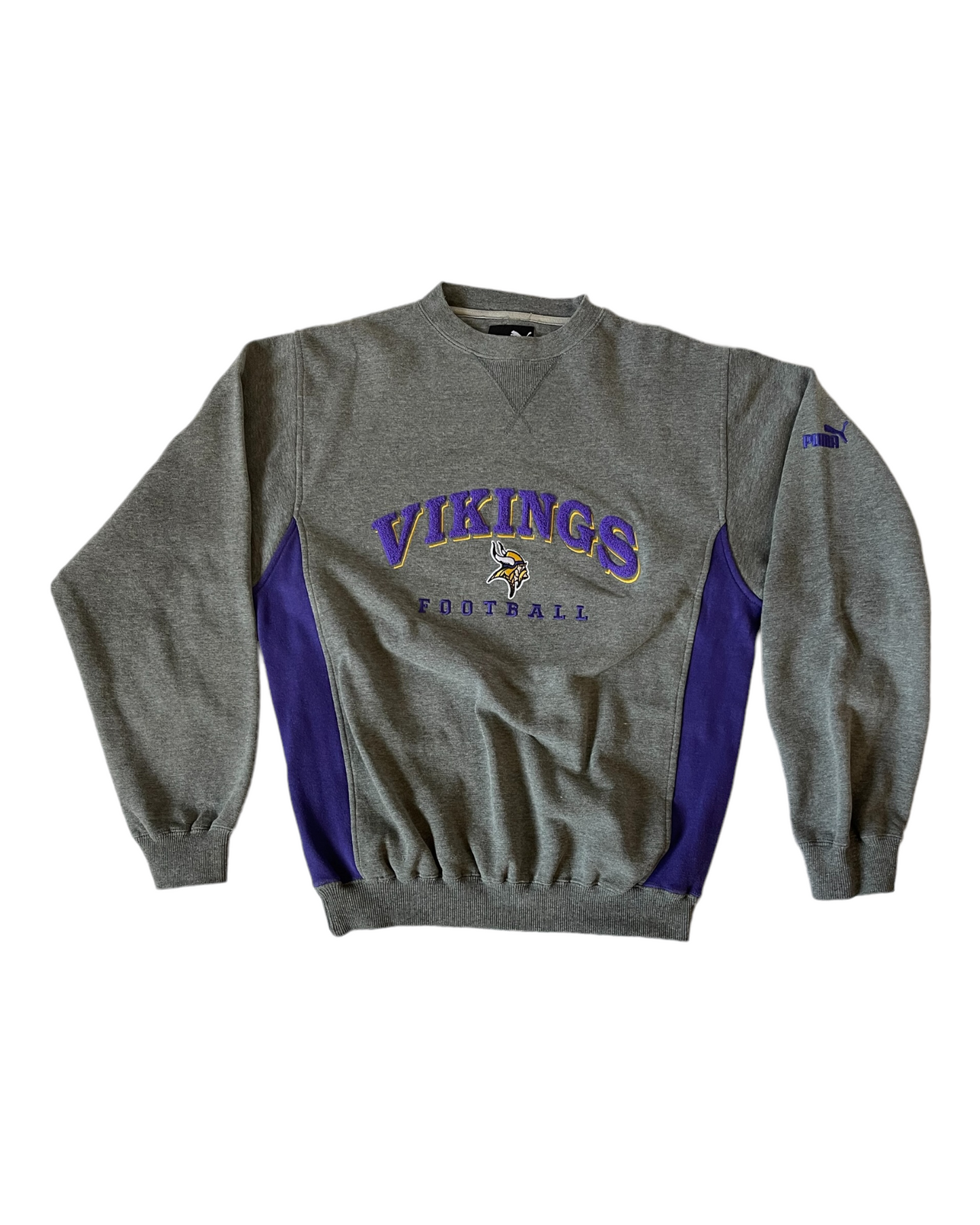 Vikings Minnesota Puma Football NFL Embroidered Grey Size M
