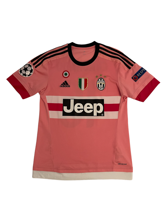 Juventus Torino Cuadrado Adidas 2015-2016 Away Football Shirt Pink No 16 Size S Jeep ClimaCool Drake