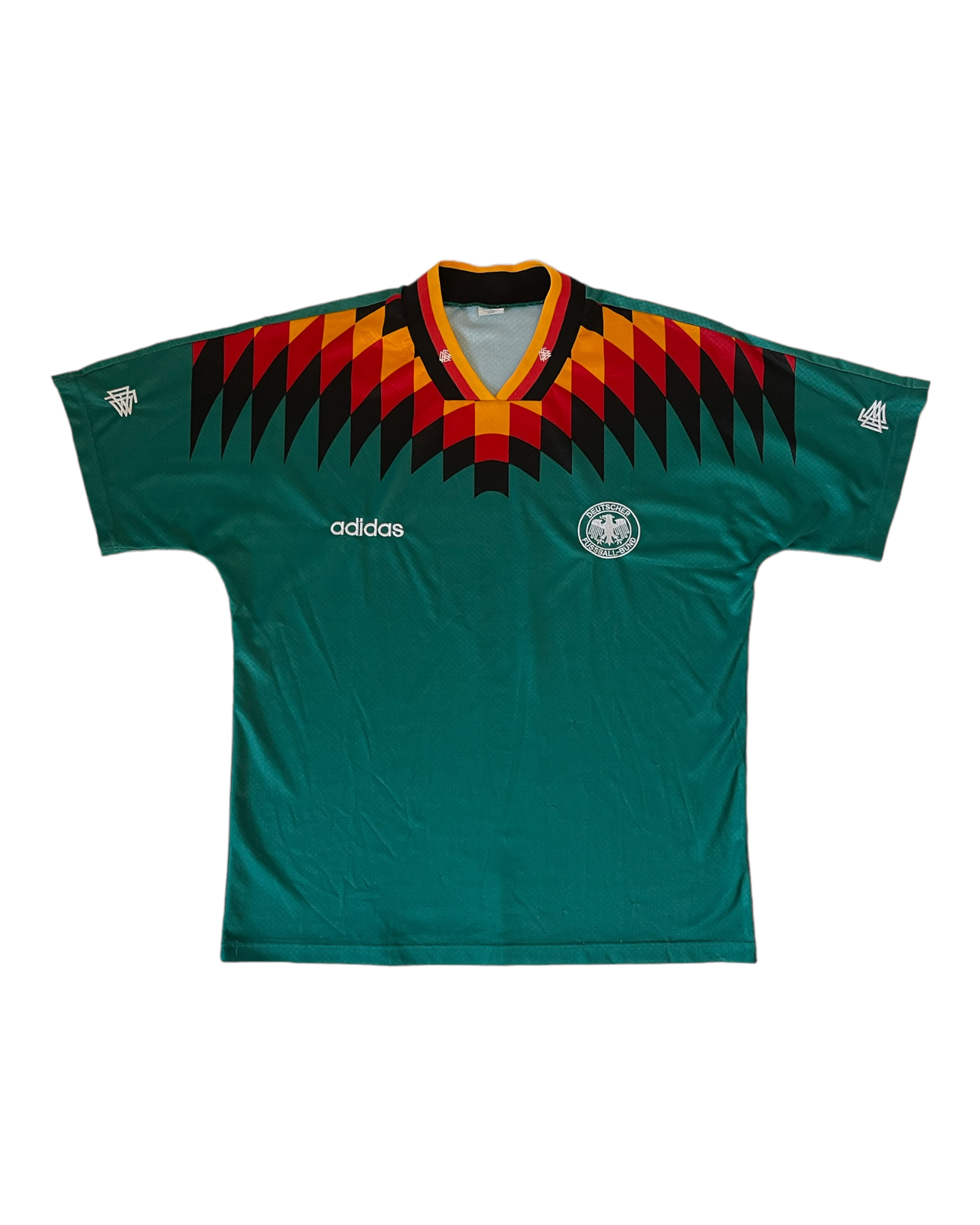 Vintage Germany Deutschland Adidas 1994-1995 Away Football Shirt Green Size XL