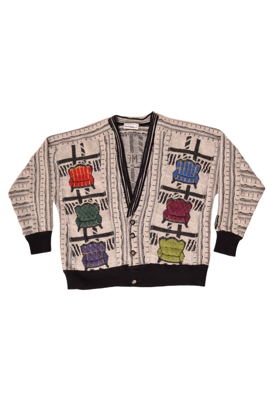 Vintage Carlo Colucci Cardigan Size M-L Made in Germany Deuxieme Etage Premier Etage Rez-De-Chaussee