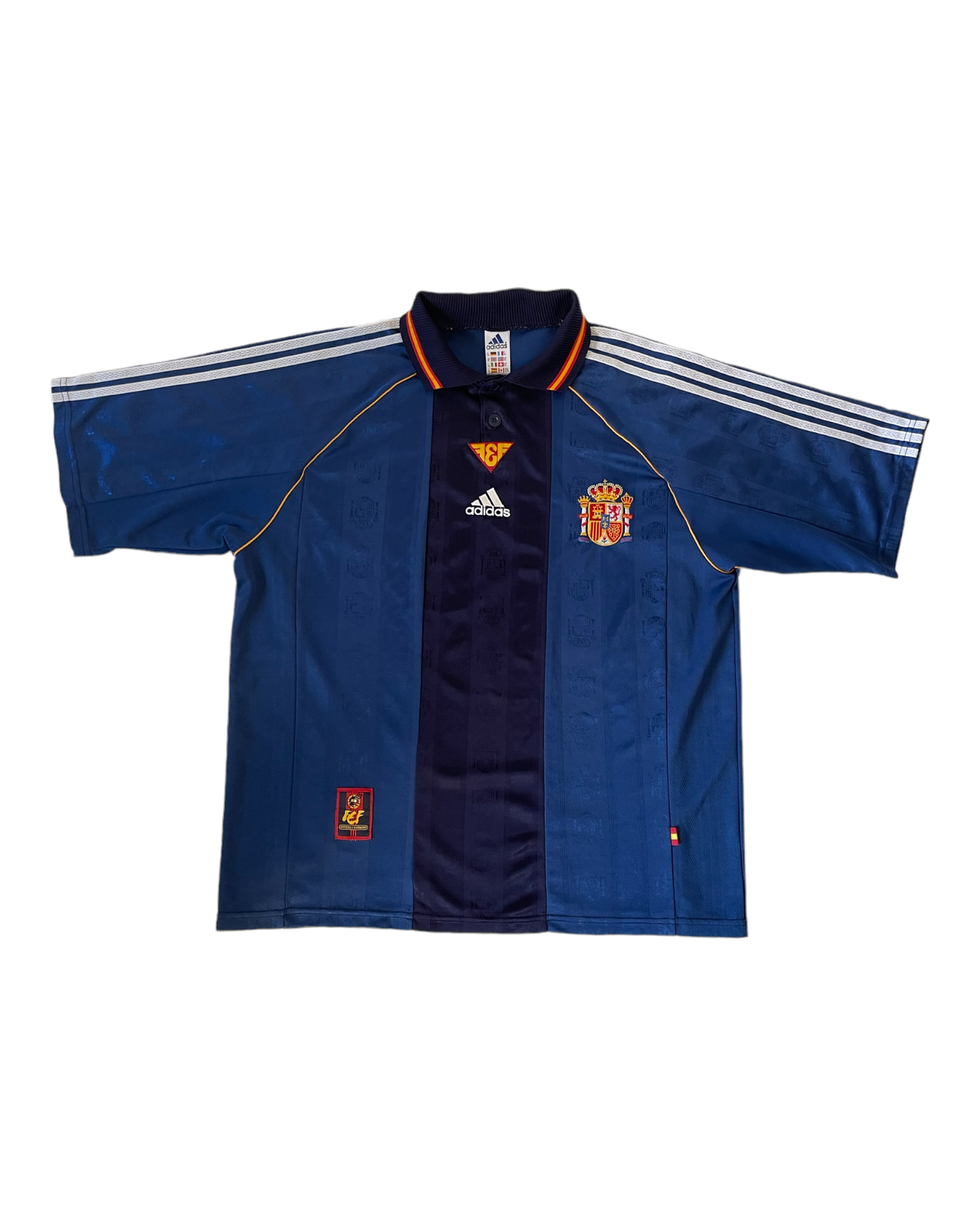 Spain Adidas 1998 - 1999 Away Third Football Shirt Size XL Made in England Blue