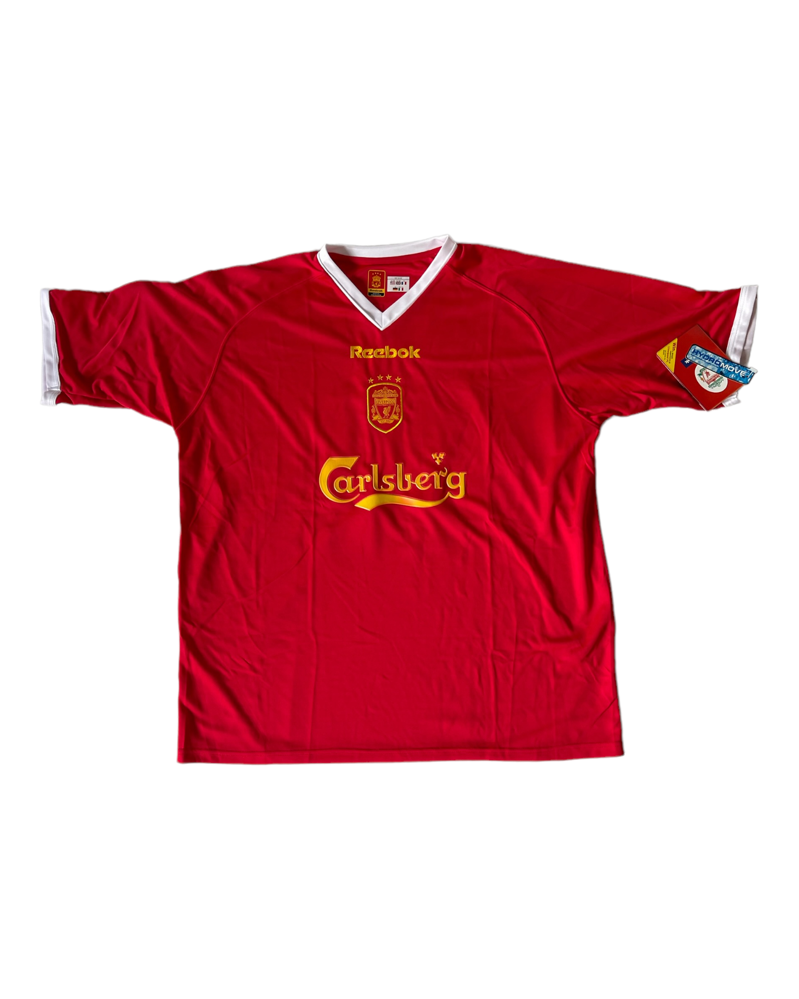 Liverpool F.C. Michael Owen Reebok #10 2001 - 2002 Home Football Shirt BNWT New Red Made in UK Carlsberg Champions League HydroMove Size 46''/48'' 2XL