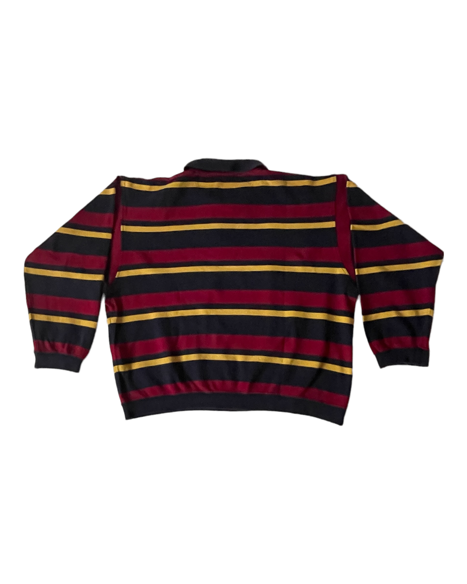 Vintage 90's Lacoste Pique Sweatshirt With Stripes 100% Cotton Size L-XL