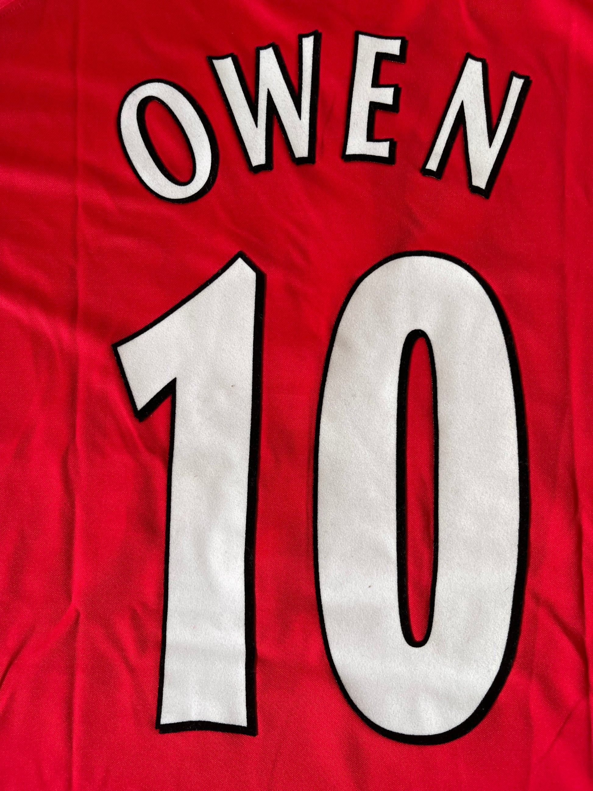 Liverpool F.C. Michael Owen Reebok #10 2001 - 2002 Home Football Shirt BNWT New Red Made in UK Carlsberg Champions League HydroMove Size 46''/48'' 2XL