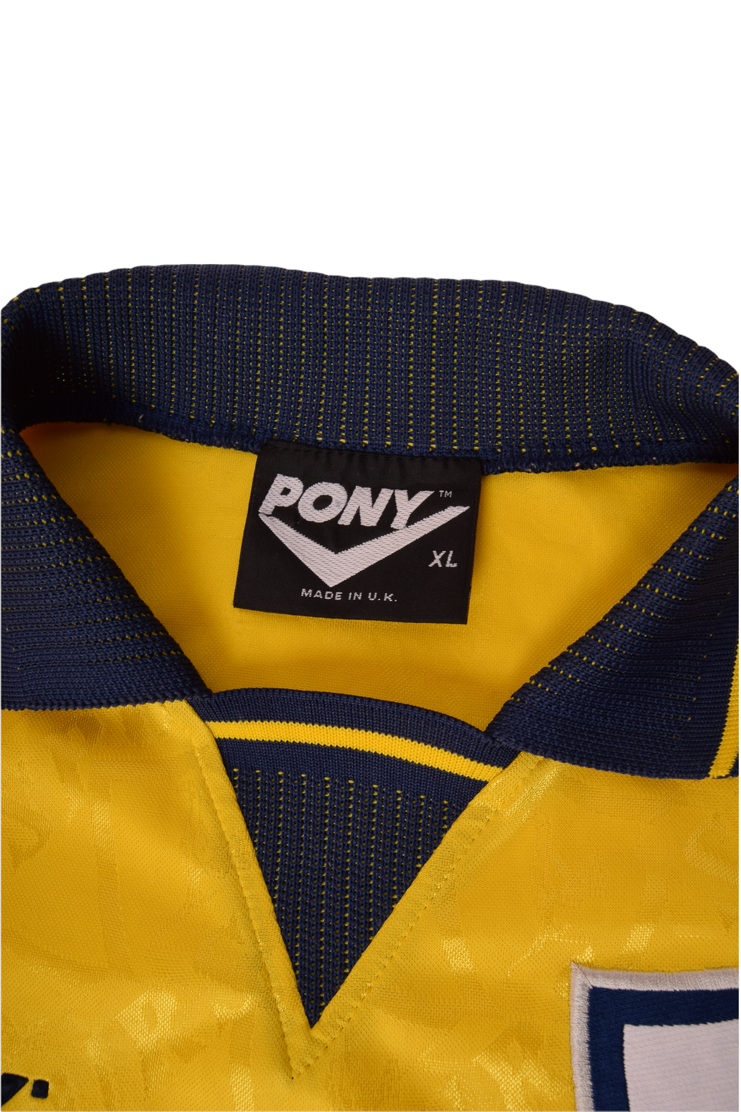 Tottenham Hotspur Pony 1995-1997 Third Football Shirt Yellow Size XL Made in UK Hewlett Packard